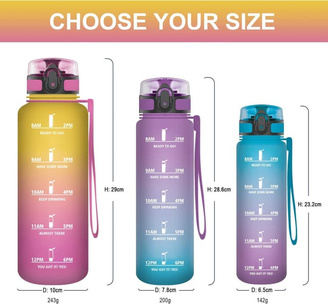 Thumbnail 4 de Motswedi Gourde 1500ml Sans BPA jaune&rose