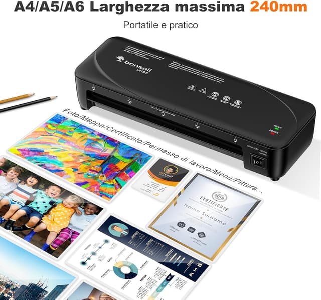 Detalle 2 de Bonsaii Plastificatrice A4 270 mm/min