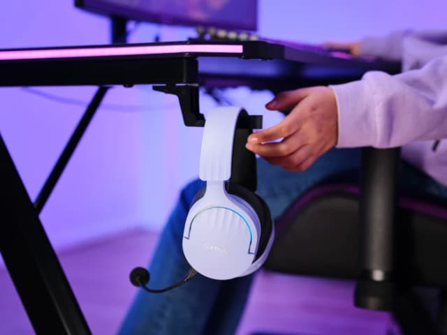 Detalle de Trust Fayzo GXT491 kabelloses Headset (Violett) für PC oder PlayStation