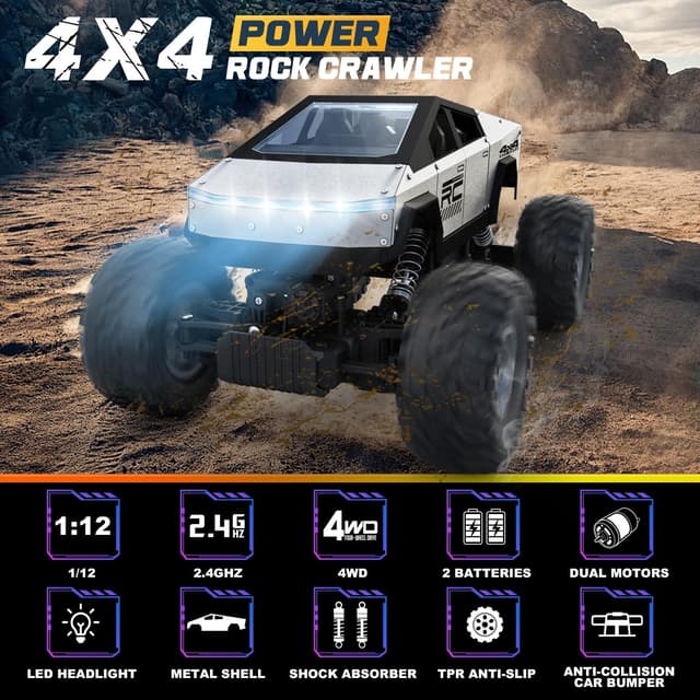 Thumbnail 5 de WIAORCHI 1:12 Scale RC Car 4WD Off-Road Monster Truck