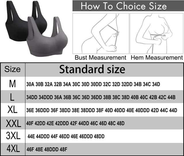 Detalle de Onory 3-Pack Wirefree Padded Sports Bras for Women (Medium Support) — Yoga, Gym & Workout