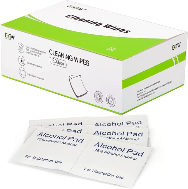 Detalle de Alcohol cleaning wipes 200pc, 6 cm