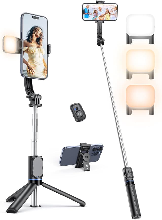 Detalle de Selfie Stick 106 cm mit Fülllicht