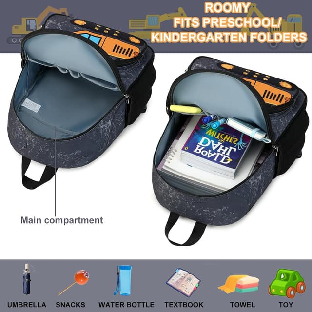 Detalle 2 de LOIDOU Kinder-Rucksack für Kindergarten & Vorschule (13L) – Daypack für Jungs mit Fußball-Design