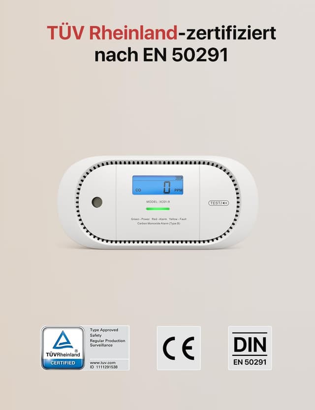 Detalle de Kohlenmonoxid Melder XC01-R mit LCD