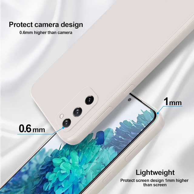 Detalle de GiiYoon Hülle für Samsung Galaxy S20 FE: Liquid-Silicone Case mit Rundumschutz und weichem Mikrofaserfutter