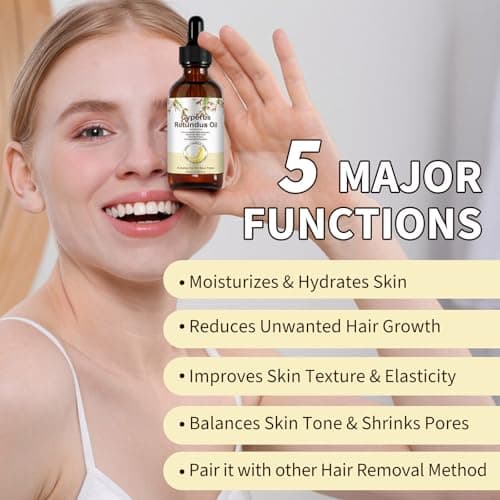 Detalle de Tiuedu Cyperus Rotundus Aceite para depilación y reducción del vello (60)