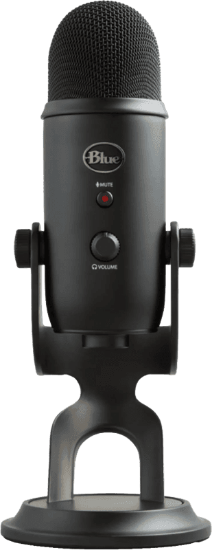 Detalle de Blue Yeti Blackout – USB-Mikrofon mit 4 Richtcharakteristiken für Podcast, YouTube & Musik