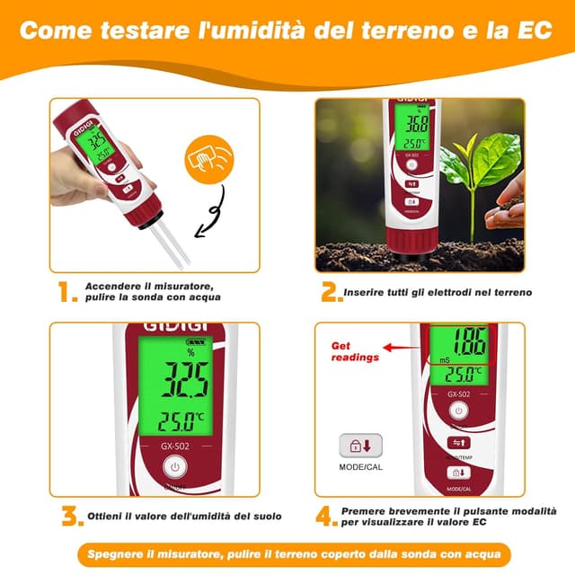 Thumbnail 6 de Misuratore di umidità terreno 3 in 1