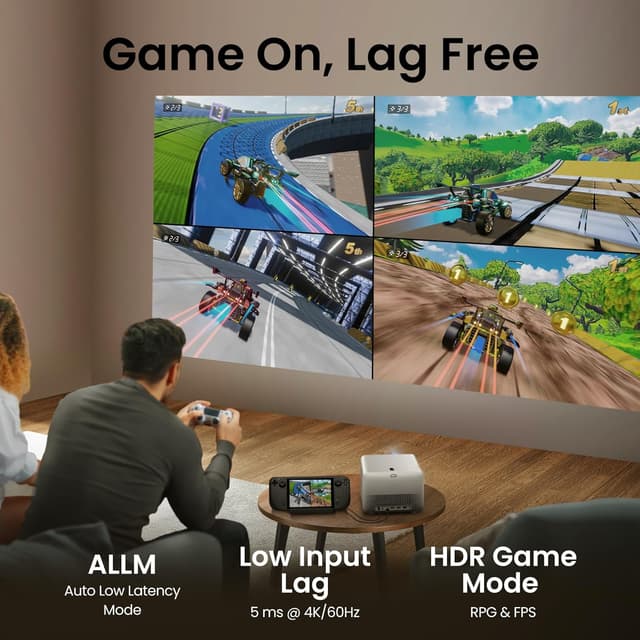 Detalle de BenQ TK705STi proiettore 4K HDR a tiro corto con Google TV, 3000 ANSI lumen e HDMI 2.1