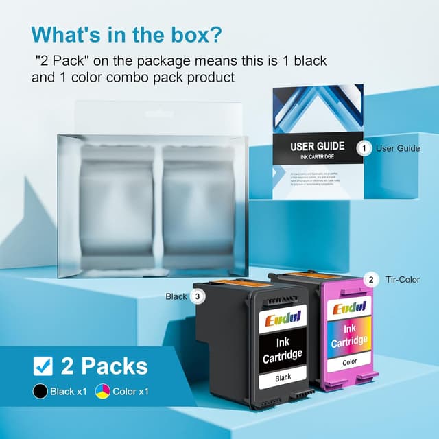 Thumbnail 6 de 63XL Ink Cartridges Combo Pack 2-pack for HP 🖨