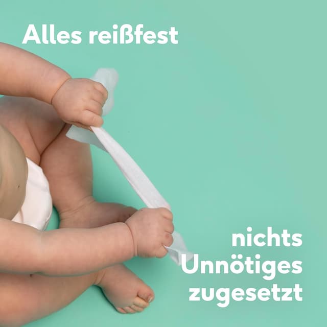 Detalle 2 de Naïf plastikfreie Feuchttücher ohne Duft & Alkohol – 1.296 Stück (24er x 54 Tücher)