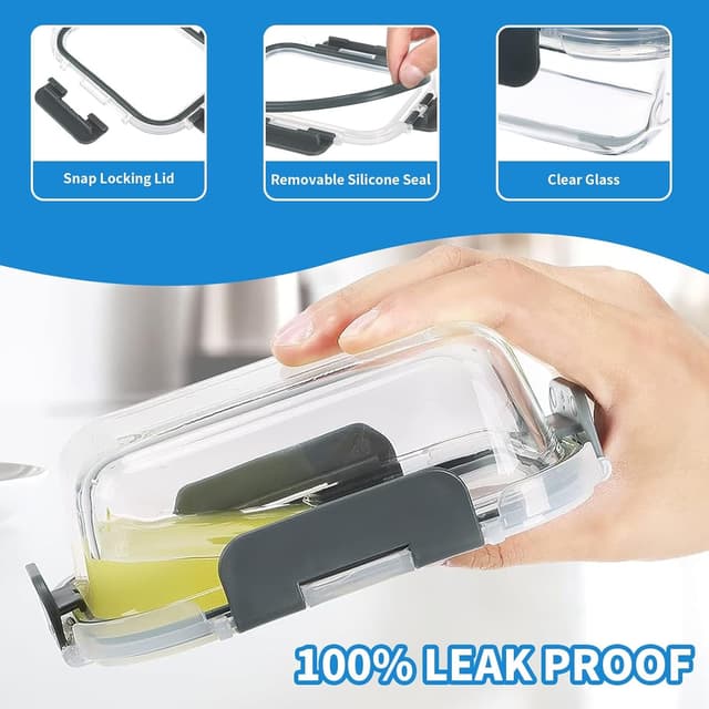 Thumbnail 1 de Eidoct Glass Containers 10 Pack 🍽