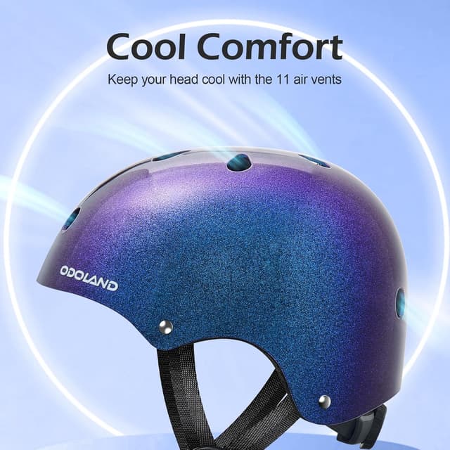 Detalle 2 de Casque de vélo enfant Odoland ajustable (3 à 10 ans) pour garçons et filles