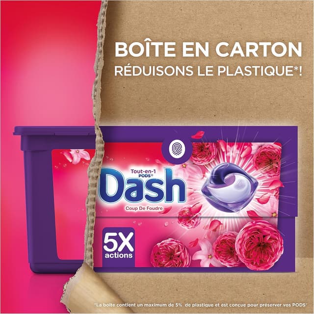 Thumbnail 4 de Dash Tout-en-1 PODS 4x30 lavages lessive jasmin et rose