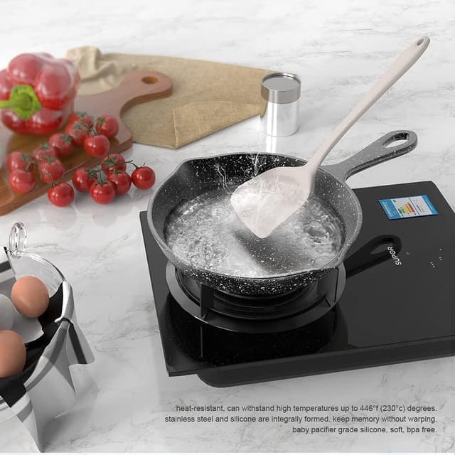 Detalle 2 de AOTHOD Silicone Cooking Utensils Set (BPA-Free, 446°F Heat Resistant) with Utensils Holder