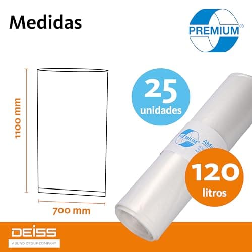 Thumbnail 2 de Deiss Premium 19005 - Bolsas de Basura Transparentes 🗑