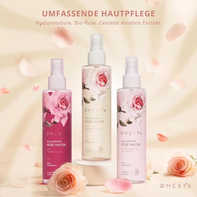 Detalle de Omexya Rosa Damascena – spray d’eau de rose naturelle 100 ml à la centella asiatica