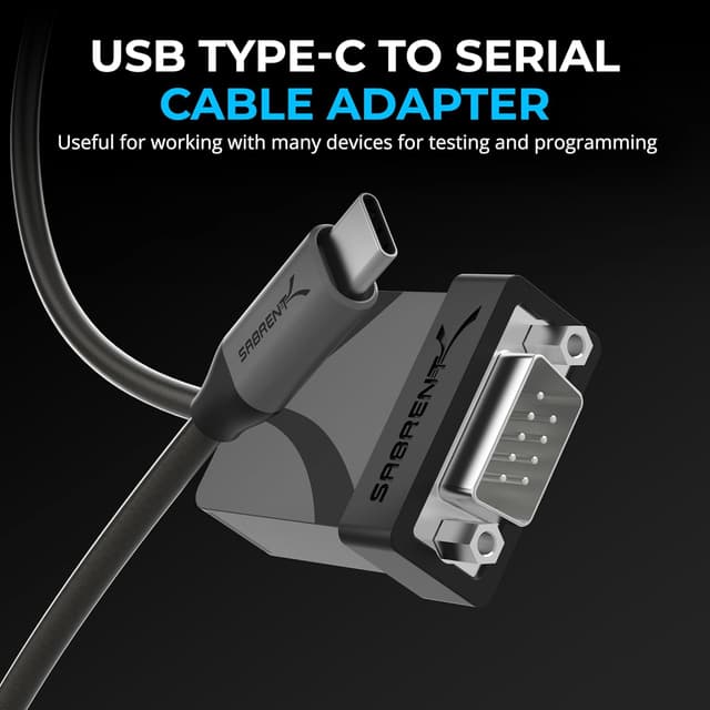 Detalle 2 de Sabent USB-C to DB9 RS-232 Adapter CB-D9C3