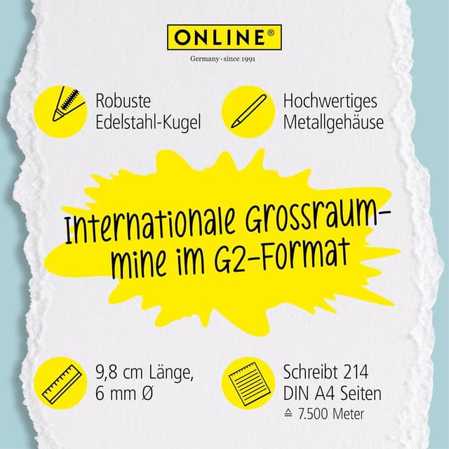 Detalle 2 de ONLINE 6 Kugelschreiberminen blau M đź–Š