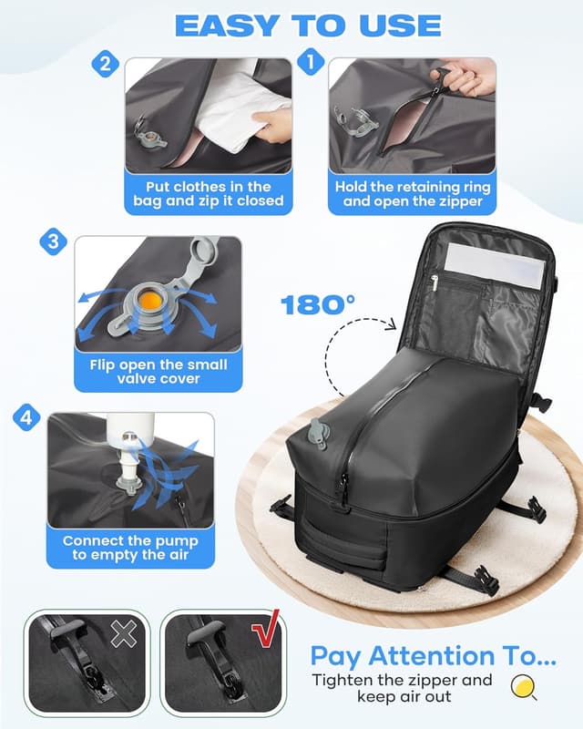 Thumbnail 5 de SZLX Vacuum Travel Backpack with Pump