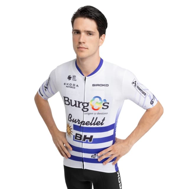 Detalle de Siroko maillot de manga corta hombre Burgos Burpellet BH x Siroko (BBBH Campeon Uruguay)
