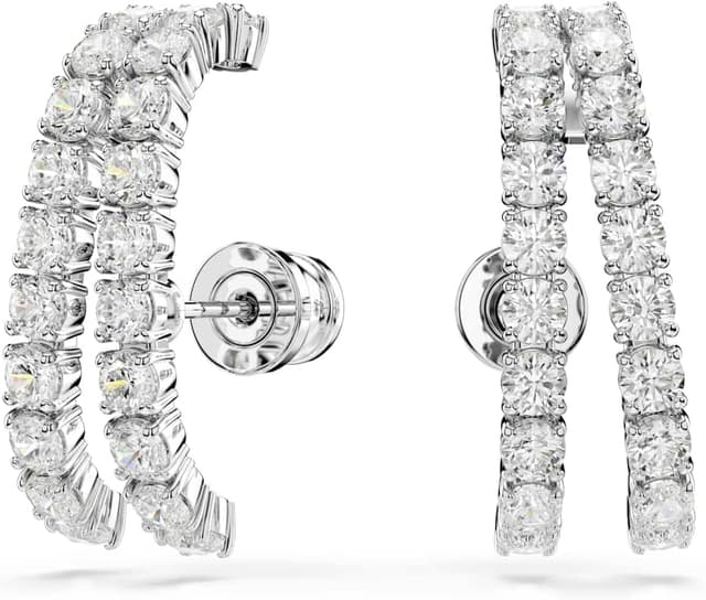 Thumbnail 6 de Swarovski Matrix Collection rhodium-finished necklace with clear round-cut crystals