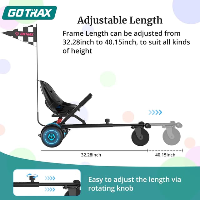 Thumbnail 4 de Gotrax Hoverboard Kart Attachment 10"
