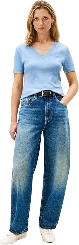 Thumbnail 3 de Tommy Hilfiger Slim Cody V‑nk Ss Ww0ww40584 camiseta azul L 👕