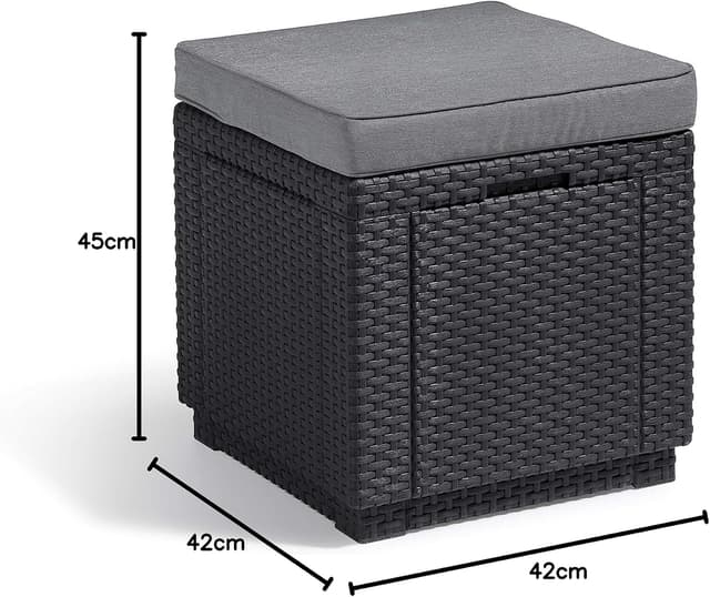 Detalle 1 de Allibert by Keter Cube Hocker 42x42x39 cm