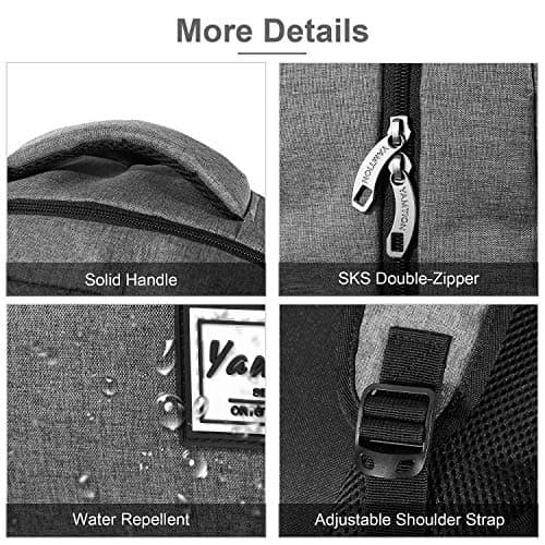 Detalle 2 de YAMTION Mochila escolar YAMTION de 30 L con compartimento acolchado para portátil hasta 16” y puerto USB