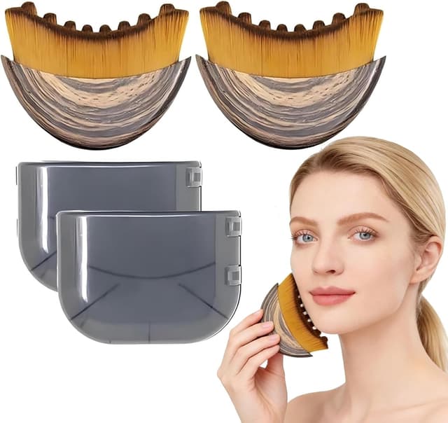 Detalle de 2 PCS Lymphatic Contour Face Brushes with Lymphatic Drainage Massager (Ergonomic Face Beauty Tool)