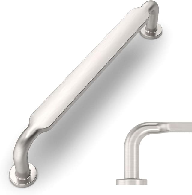 Imagen de Amerdeco 10 pezzi maniglie per mobili in nichel spazzolato, distanza fori 128 mm en OfertitasTOP