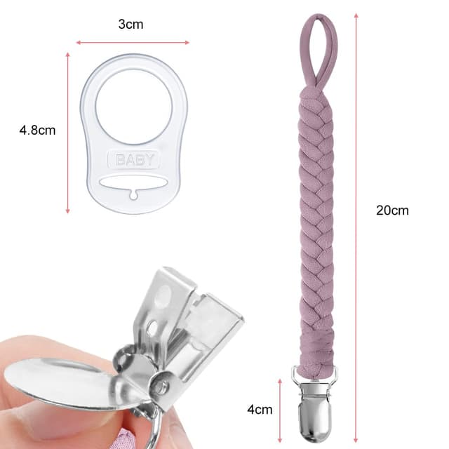 Detalle 2 de Schnullerkette 4er Set aus Baumwolle