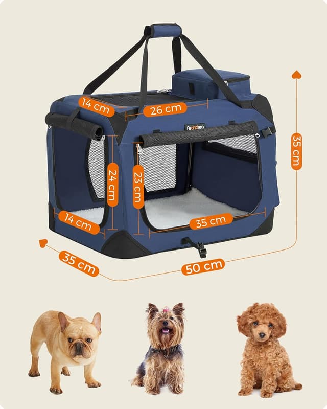 Detalle 2 de Feandrea Sac Transport Chat Chien Taille S 50 x 35 x 35 cm