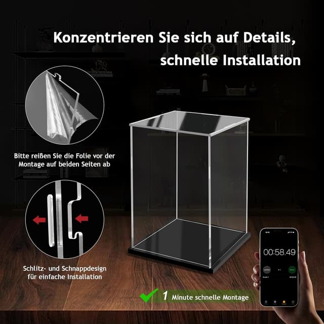 Thumbnail 2 de JUJOMAT Acryl Vitrine 40×20×20 cm