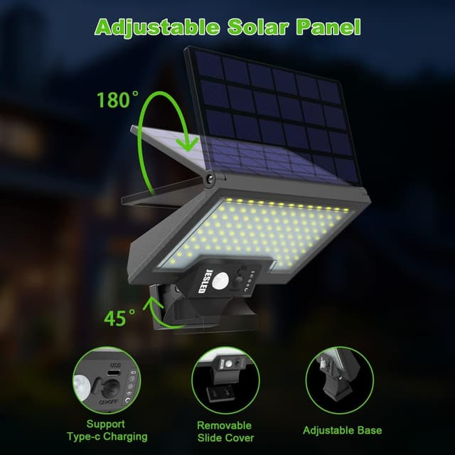 Detalle de JESLED Solar Security Lights 108LEDs