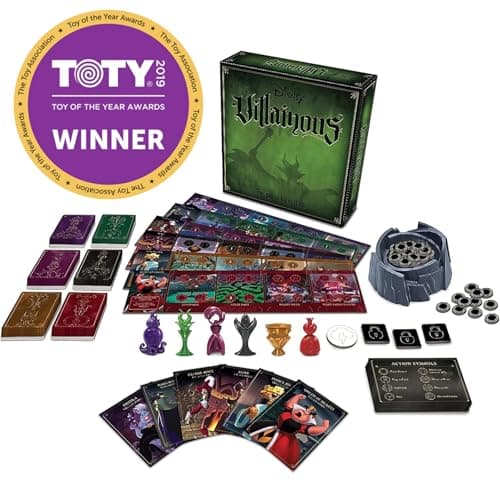 Detalle de Ravensburger Disney Villainous (edición en castellano) – juego de mesa de villanos para 2 a 6 jugadores, +10 años