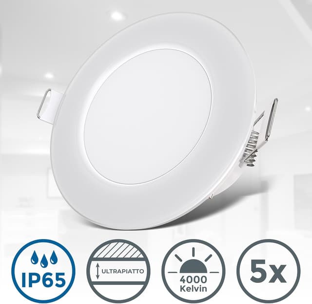 Detalle de B.K.Licht set 5 faretti LED da incasso IP65