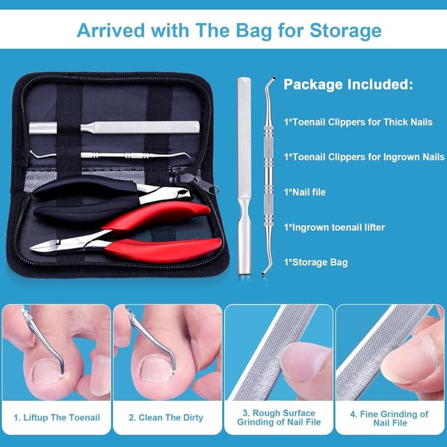 Detalle de Orelex Nagelschere Set 4-teilig Edelstahl