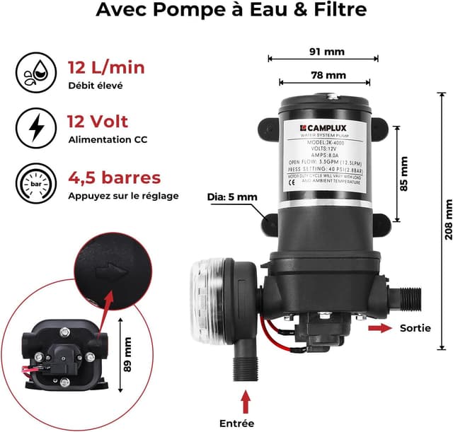 Thumbnail 2 de CAMPLUX 10 L Chauffe-eau gaz BW264BCP120