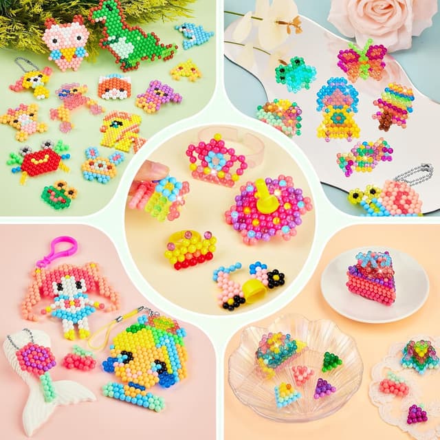 Detalle 2 de DIYLAND Wasserperlen Nachfüll Starterset (5 mm) mit Sprühzerstäuber, 40 Farben und Geschenkbox