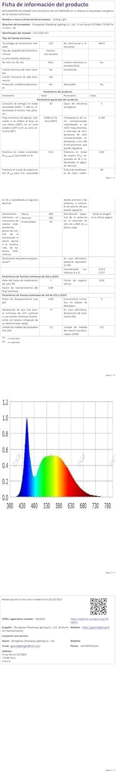 Thumbnail 10 de Comely Plafón LED 42W Blanco Frío para Cocina y Sala