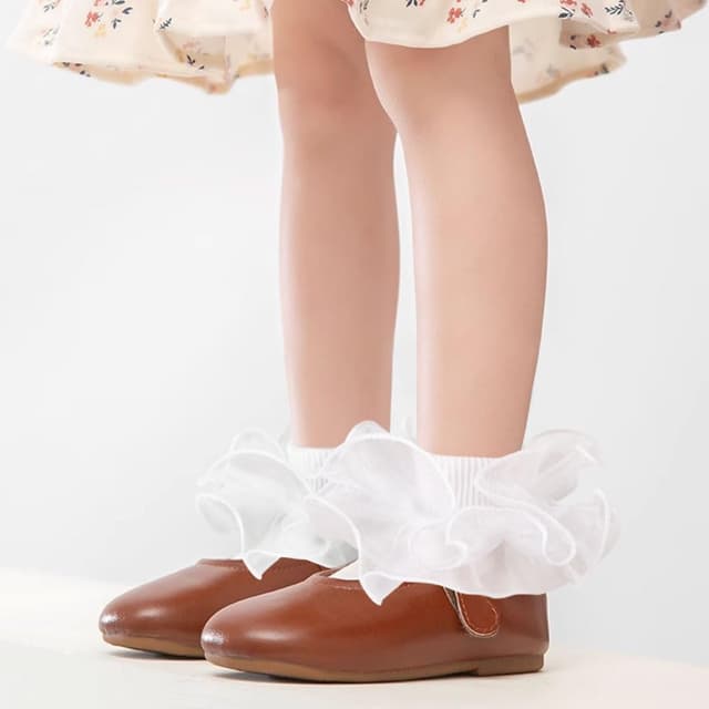 Thumbnail 2 de DRESHOW Toddler Girls Ruffle Socks