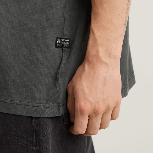 Detalle de G-Star Herren Pigment Dye Loose Regular Tee T-Shirt (1er Pack) – bequeme Passform mit originellem Look