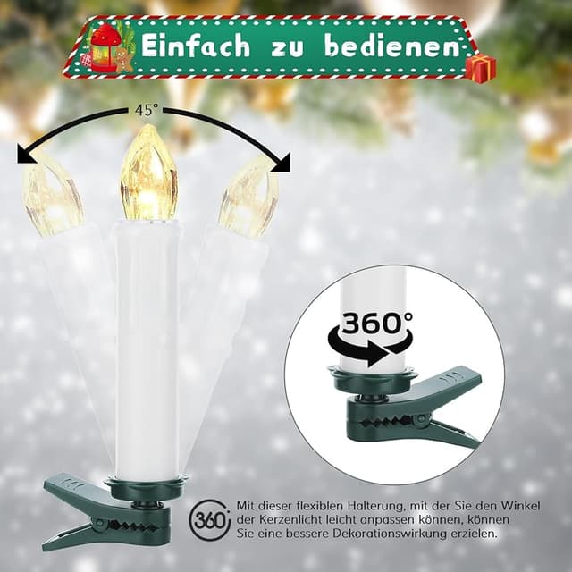 Thumbnail 6 de EXTSUD Velas Navidad LED 20 piezas con mando 🎄