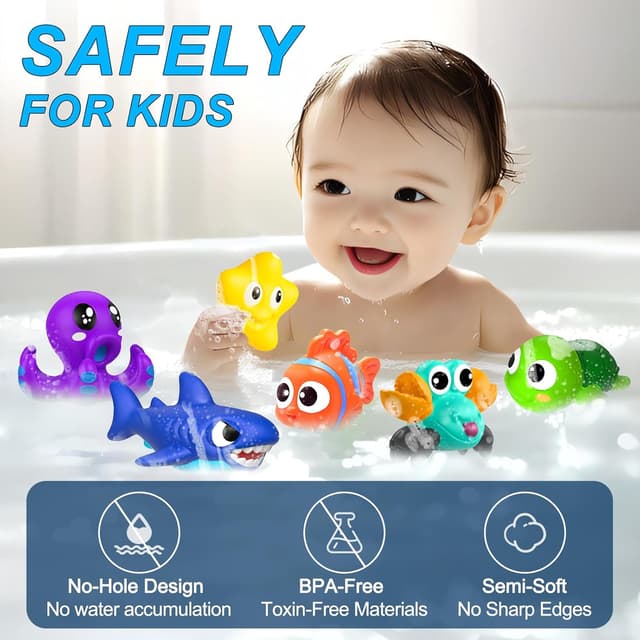 Detalle de No Hole Mould Free Baby Bath Toys for Toddlers 1-3