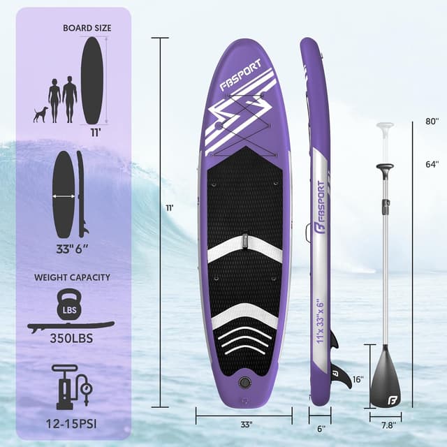 Thumbnail 1 de FBSPORT 11' Premium Stand Up Paddle Board
