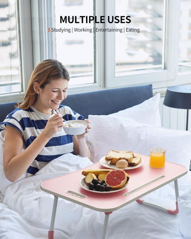 Detalle 2 de FISYOD faltbarer Laptoptisch Rosa