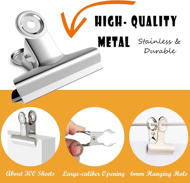 Detalle 2 de GUOKOFF Bulldogge Clip 75 mm, 6er-Set